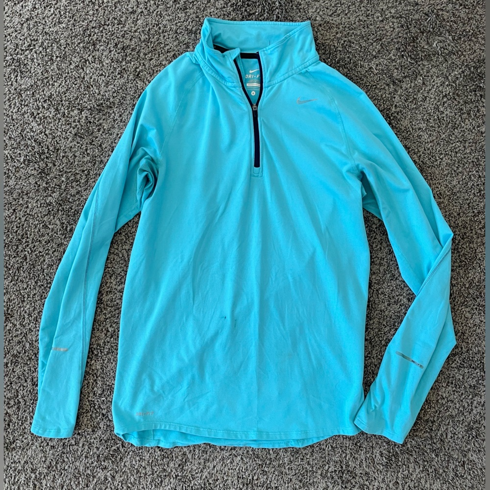 Blue Long Sleeve Athletic Top